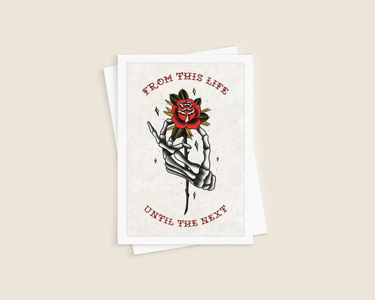 From This Life to the Next - Tattoo Illustration 5x7 Greeting Card