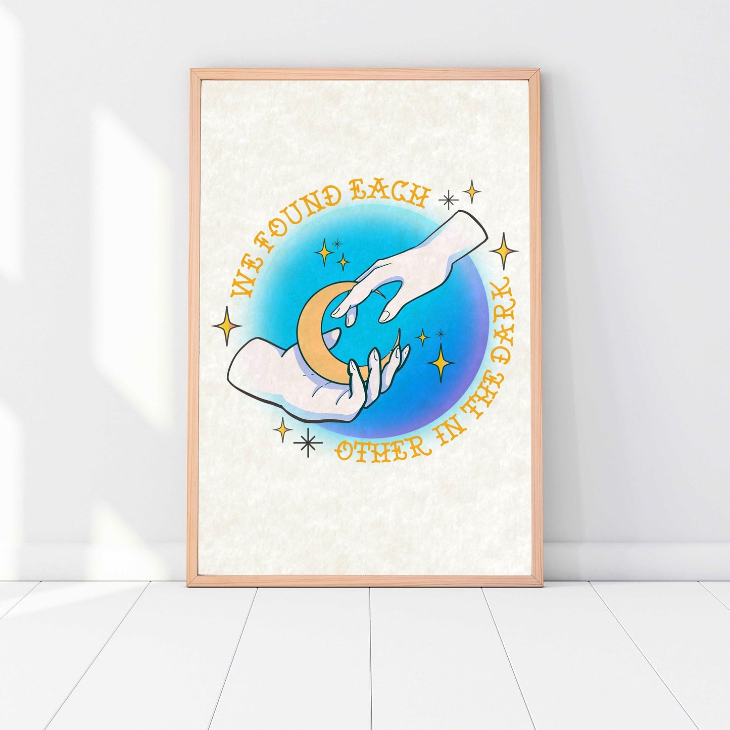 Tattoo Style Art Print - We Found Each Other in the Dark