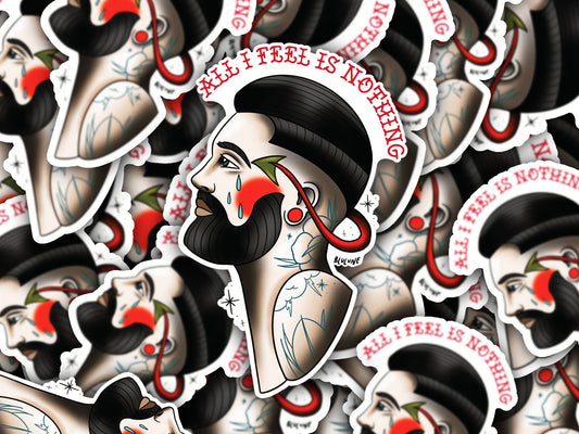 Tattoo Sticker - All I Feel is Nothing